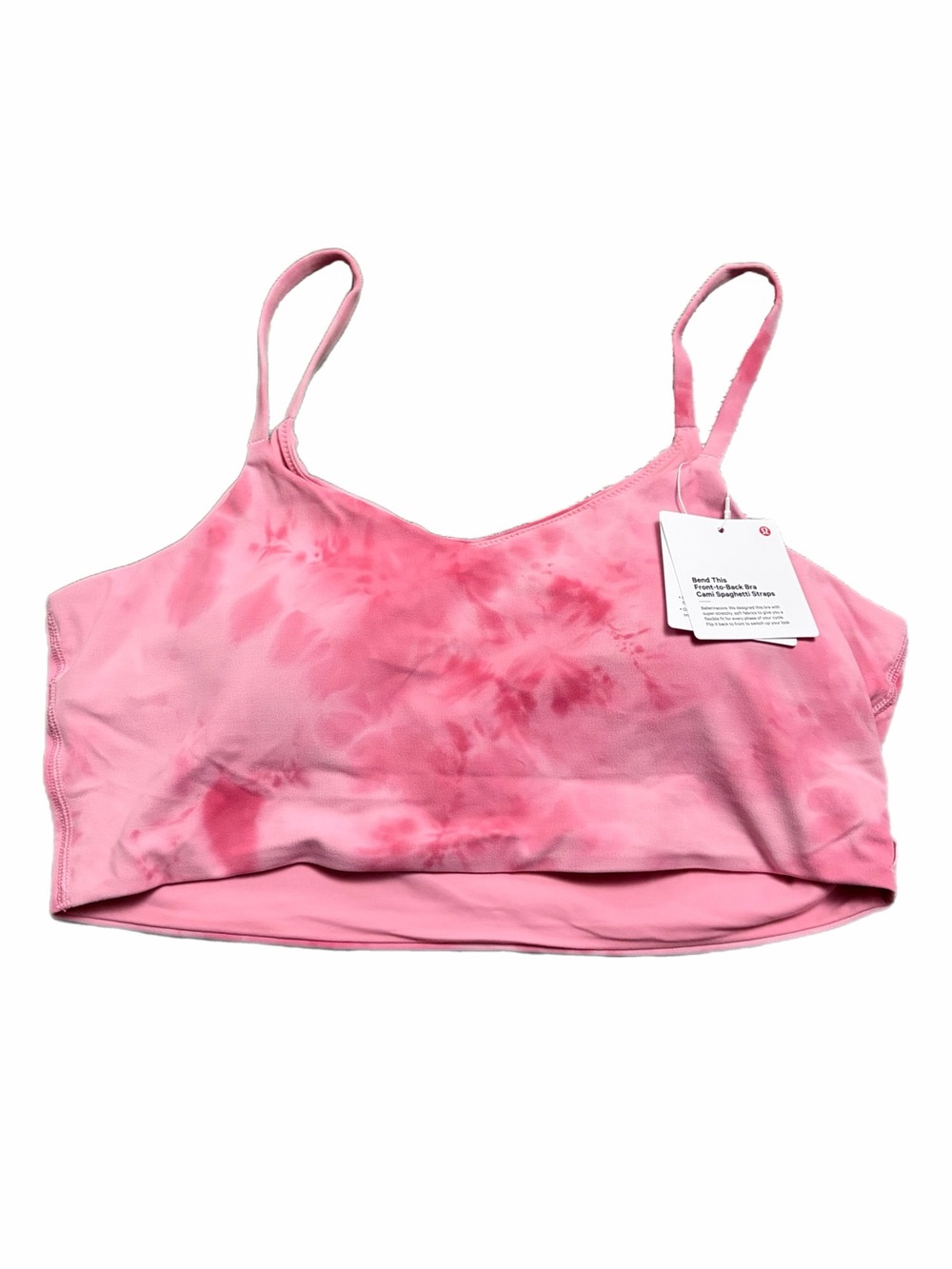 NWT Lululemon Cami Spaghetti-Strap Bra (Smoothie Wash Strawberry Multi)Size L/XL